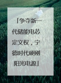 争夺新一代储能电芯定义权，宁德时代硬刚阳光电源