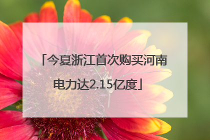 今夏浙江首次购买河南电力达2.15亿度