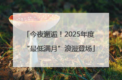 今夜邂逅！2025年度“最低满月”浪漫登场