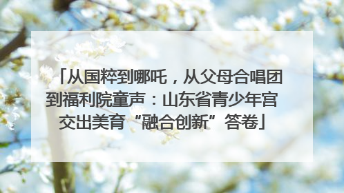 从国粹到哪吒，从父母合唱团到福利院童声：山东省青少年宫交出美育“融合创新”答卷