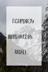 以档案为媒传承红色基因