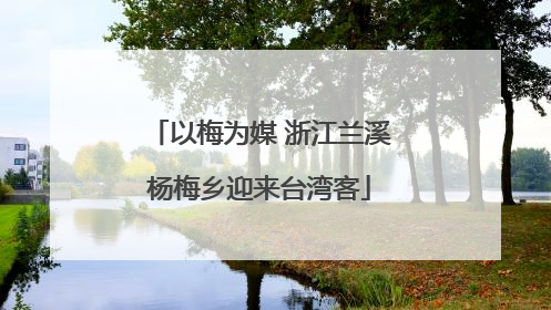 以梅为媒 浙江兰溪杨梅乡迎来台湾客