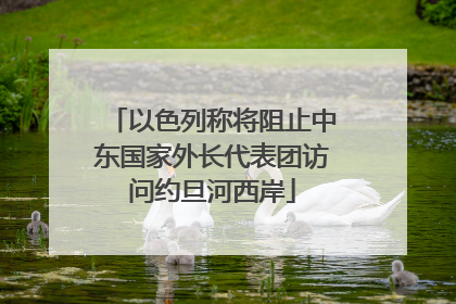 以色列称将阻止中东国家外长代表团访问约旦河西岸