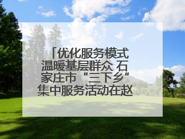 优化服务模式 温暖基层群众 石家庄市“三下乡”集中服务活动在赵县举行