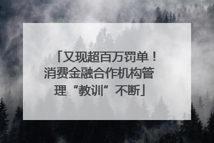又现超百万罚单！消费金融合作机构管理“教训”不断