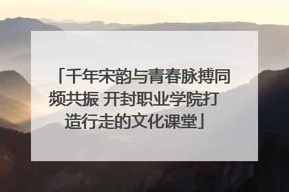 千年宋韵与青春脉搏同频共振 开封职业学院打造行走的文化课堂