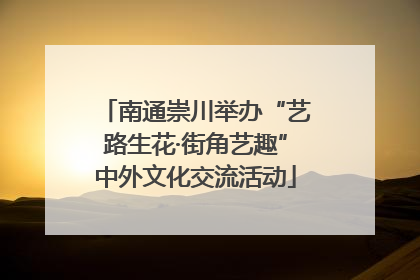 南通崇川举办“艺路生花·街角艺趣”中外文化交流活动