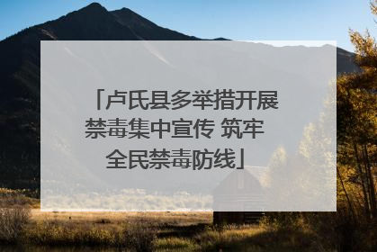 卢氏县多举措开展禁毒集中宣传 筑牢全民禁毒防线