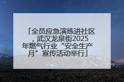 全员应急演练进社区，武汉龙泉街2025年燃气行业“安全生产月”宣传活动举行