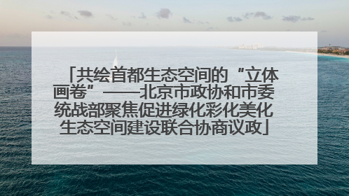 共绘首都生态空间的“立体画卷”——北京市政协和市委统战部聚焦促进绿化彩化美化生态空间建设联合协商议政