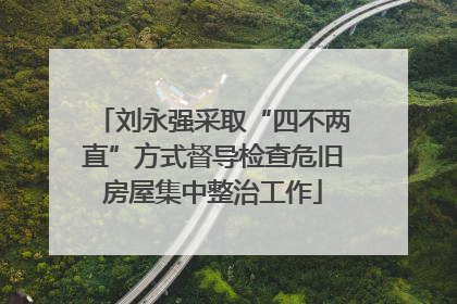 刘永强采取“四不两直”方式督导检查危旧房屋集中整治工作