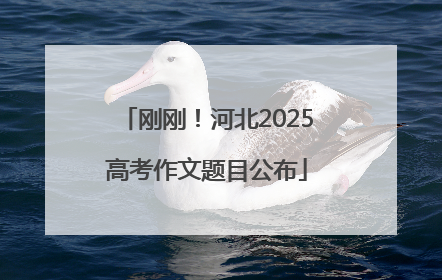 刚刚！河北2025高考作文题目公布