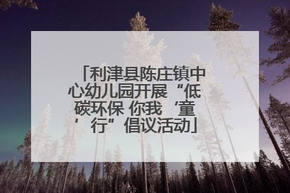 利津县陈庄镇中心幼儿园开展“低碳环保 你我‘童’行”倡议活动