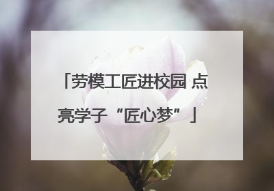 劳模工匠进校园 点亮学子“匠心梦”