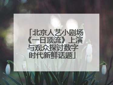北京人艺小剧场《一日顶流》上演 与观众探讨数字时代新鲜话题