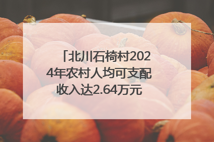 北川石椅村2024年农村人均可支配收入达2.64万元｜新闻发布最前线