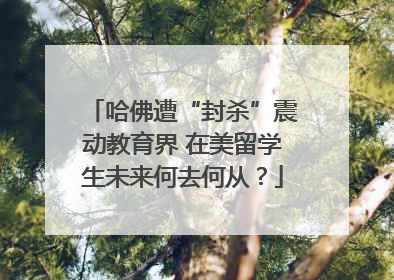 哈佛遭“封杀”震动教育界 在美留学生未来何去何从？