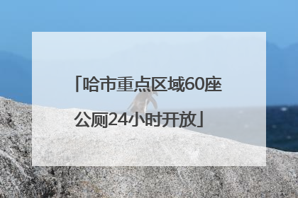 哈市重点区域60座公厕24小时开放