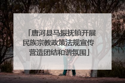 唐河县马振抚镇开展民族宗教政策法规宣传 营造团结和谐氛围