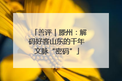 善评｜滕州：解码好客山东的千年文脉“密码”