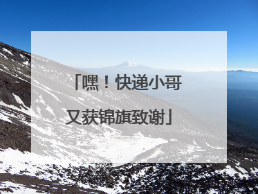 嘿！快递小哥又获锦旗致谢