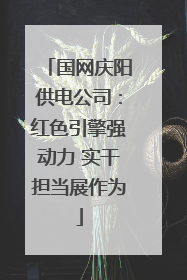国网庆阳供电公司：红色引擎强动力 实干担当展作为