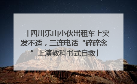 四川乐山小伙出租车上突发不适，三连电话“碎碎念”上演教科书式自救
