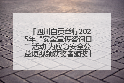 四川自贡举行2025年“安全宣传咨询日”活动 为应急安全公益短视频获奖者颁奖