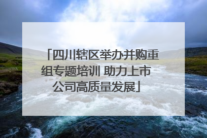 四川辖区举办并购重组专题培训 助力上市公司高质量发展