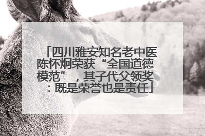 四川雅安知名老中医陈怀炯荣获“全国道德模范”，其子代父领奖：既是荣誉也是责任