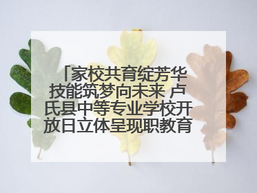家校共育绽芳华 技能筑梦向未来 卢氏县中等专业学校开放日立体呈现职教育人新图景