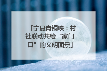 宁夏青铜峡：村社联动共绘“家门口”的文明图景