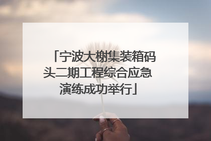 宁波大榭集装箱码头二期工程综合应急演练成功举行