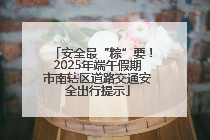 安全最“粽”要！2025年端午假期市南辖区道路交通安全出行提示