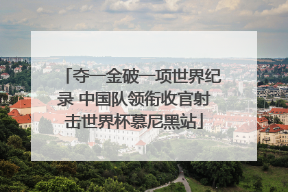 夺一金破一项世界纪录 中国队领衔收官射击世界杯慕尼黑站