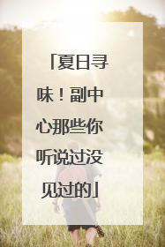 夏日寻味！副中心那些你听说过没见过的