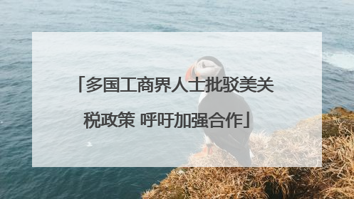 多国工商界人士批驳美关税政策 呼吁加强合作