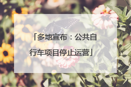 多地宣布：公共自行车项目停止运营