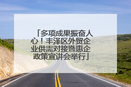 多项成果振奋人心！丰泽区外贸企业供需对接暨惠企政策宣讲会举行