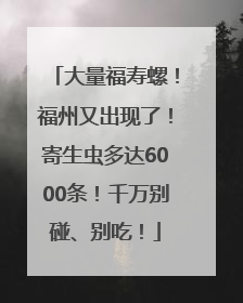 大量福寿螺！福州又出现了！寄生虫多达6000条！千万别碰、别吃！