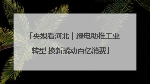 央媒看河北｜绿电助推工业转型 换新撬动百亿消费
