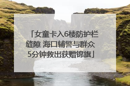 女童卡入6楼防护栏缝隙 海口辅警与群众5分钟救出获赠锦旗