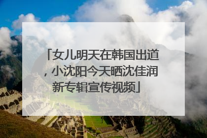 女儿明天在韩国出道，小沈阳今天晒沈佳润新专辑宣传视频