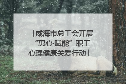 威海市总工会开展“惠心·赋能”职工心理健康关爱行动
