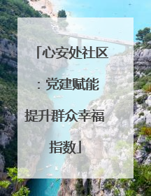 心安处社区：党建赋能 提升群众幸福指数