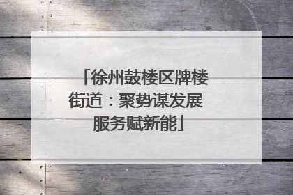 徐州鼓楼区牌楼街道：聚势谋发展 服务赋新能