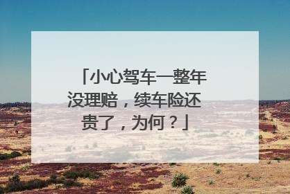 小心驾车一整年没理赔，续车险还贵了，为何？