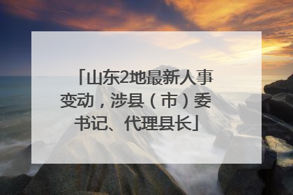 山东2地最新人事变动，涉县（市）委书记、代理县长