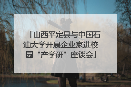 山西平定县与中国石油大学开展企业家进校园“产学研”座谈会