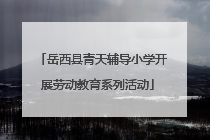 岳西县青天辅导小学开展劳动教育系列活动
